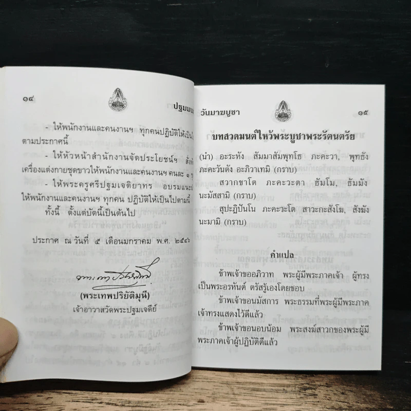 ปฐมมนต์ มาฆบูชา 2546 วัดพระปฐมเจดีย์ ราชวรมหาวิหาร รูปที่ 8