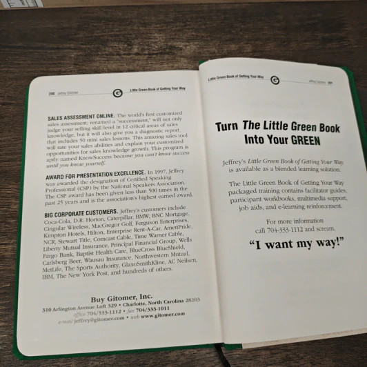 Little Green Book of Getting Your Way - Jeffrey Gitomer รูปที่ 9