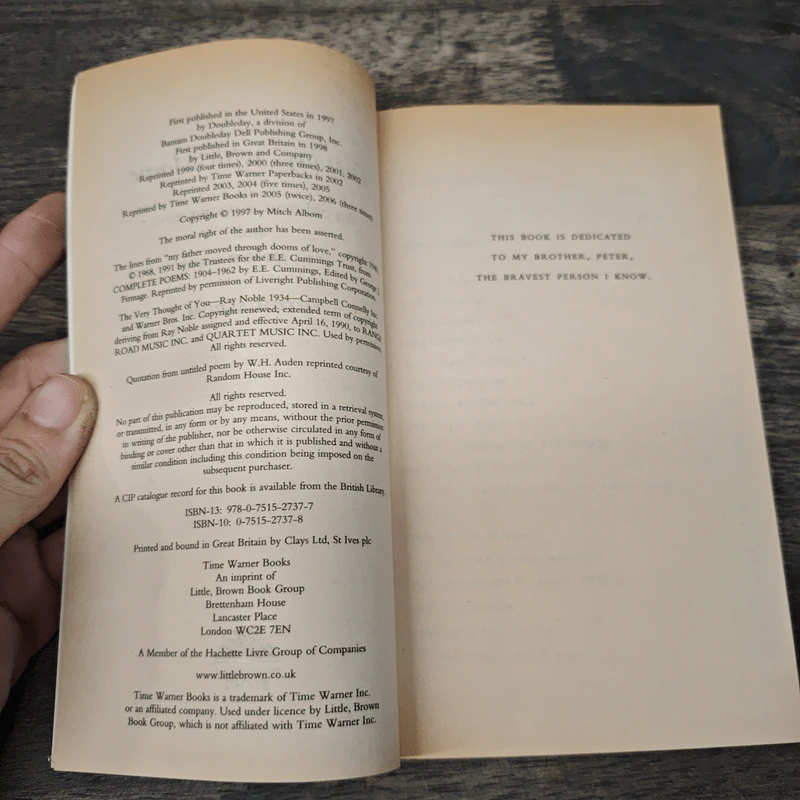 Tuesdays with Morrie - Mitch Albom รูปที่ 6