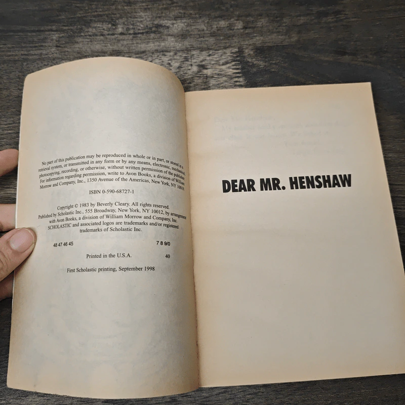 Dear Mr. Henshaw - Beverly Cleary รูปที่ 6