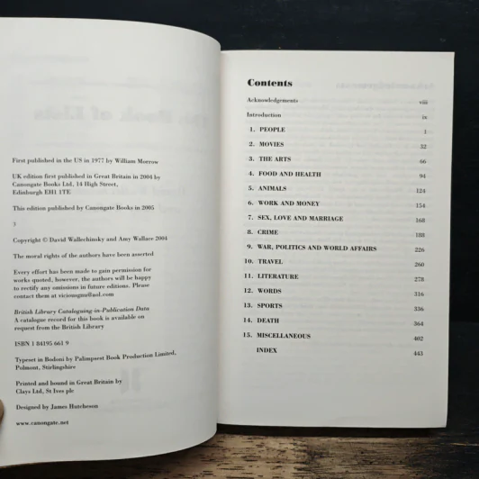 The Book of Lists - David Wallechinsky, Amy Wallace รูปที่ 6