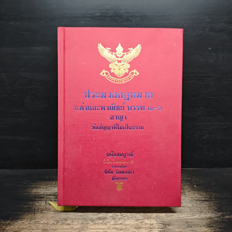 ประมวลกฎหมายแพ่งและพาณิชย์ บรรพ 1-6 อาญา ข้อสัญญาที่ไม่เป็นธรรม ฉบับสมบูรณ์ รูปที่ 1