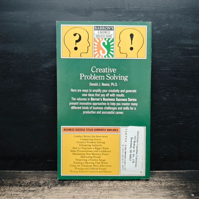 Creative Problem Solving - Donald J. Noone, Ph.D รูปที่ 2