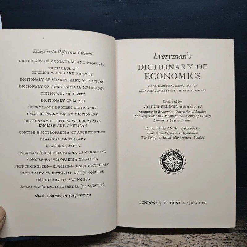 Everyman's DICTIONARY OF ECONOMICS - Arthur Seldon รูปที่ 6