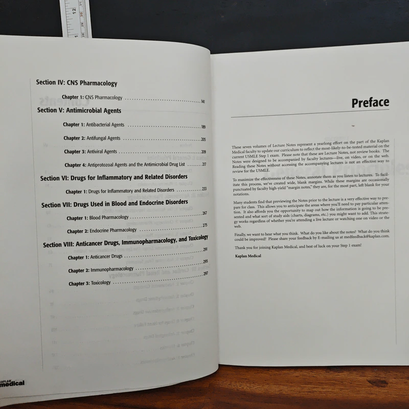 Kaplan Medical USMLE Step 1  4 Book Pharmacology, Anatomy, Qbook, Physiology รูปที่ 9
