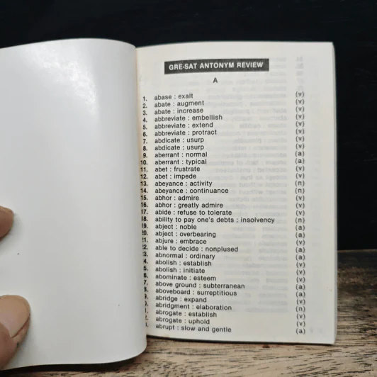 GRE-SAT Antonym Review (1980-1990) รูปที่ 6