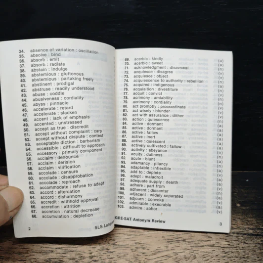 GRE-SAT Antonym Review (1980-1990) รูปที่ 7