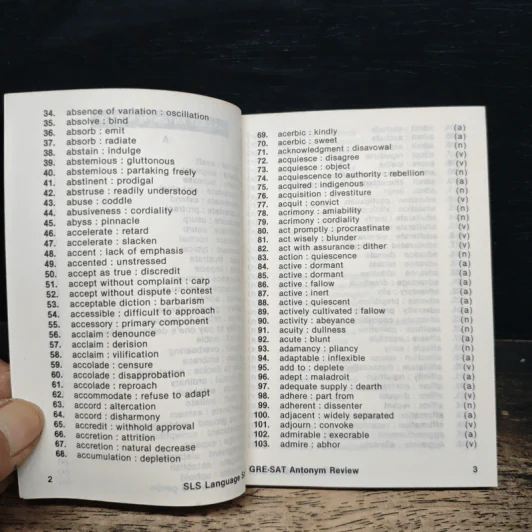 GRE-SAT Antonym Review (1980-1990) รูปที่ 7