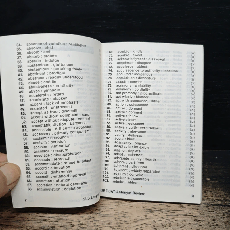 GRE-SAT Antonym Review (1980-1990) รูปที่ 7
