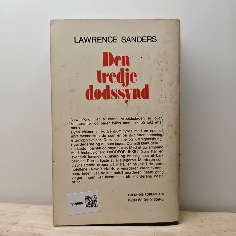 Den tredje dodssynd - Lawrence Sanders รูปที่ 5