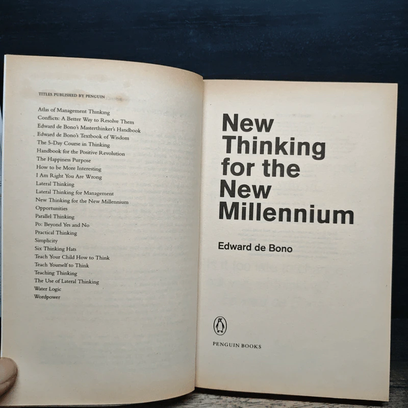 New Thinking for the New Millennium - Edward De Bono รูปที่ 6