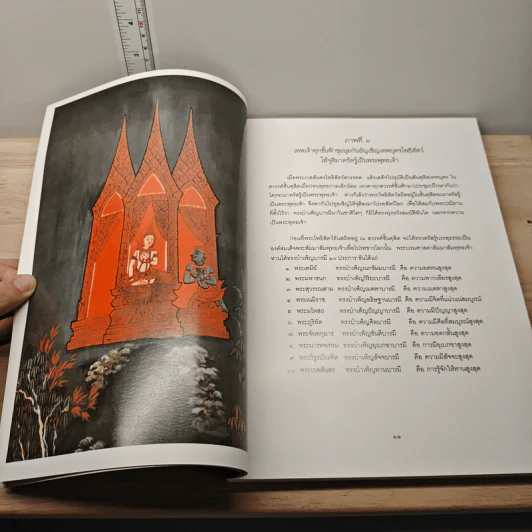 สมุดภาพพระพุทธประวัติ ฉบับอนุรักษ์ภาพเขียนบนฝาผนังโบสถ์วิหารในประเทศไทย รูปที่ 8