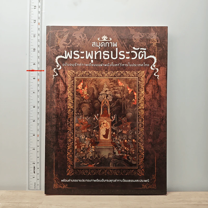 สมุดภาพพระพุทธประวัติ ฉบับอนุรักษ์ภาพเขียนบนฝาผนังโบสถ์วิหารในประเทศไทย รูปที่ 1