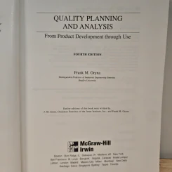 Quality Planning and Analysis: From Product Development Through Use - Frank M. Gryna รูปที่ 7