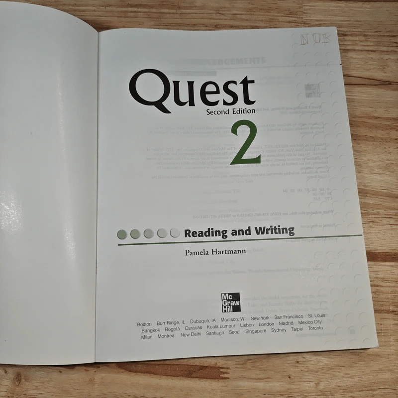 Quest 2: Reading and Writing - Pamela Hartmann รูปที่ 6