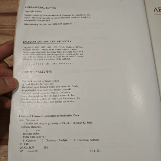 Calculus and Analytic Geometry - Sherman K. Stein, Anthony Barcellos รูปที่ 7
