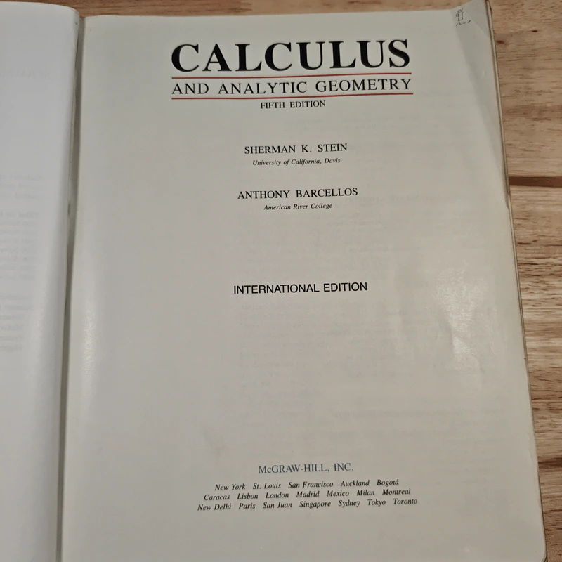 Calculus and Analytic Geometry - Sherman K. Stein, Anthony Barcellos รูปที่ 6