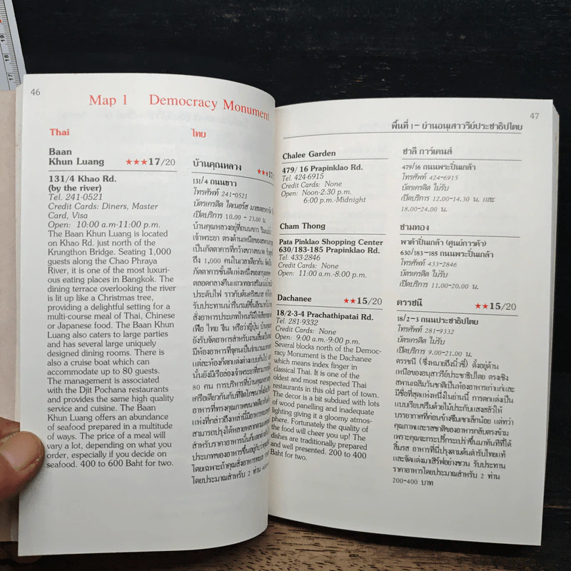 Bangkok Restaurant Guide 1988 ฉบับภาษาไทยและภาษาอังกฤษ รูปที่ 21
