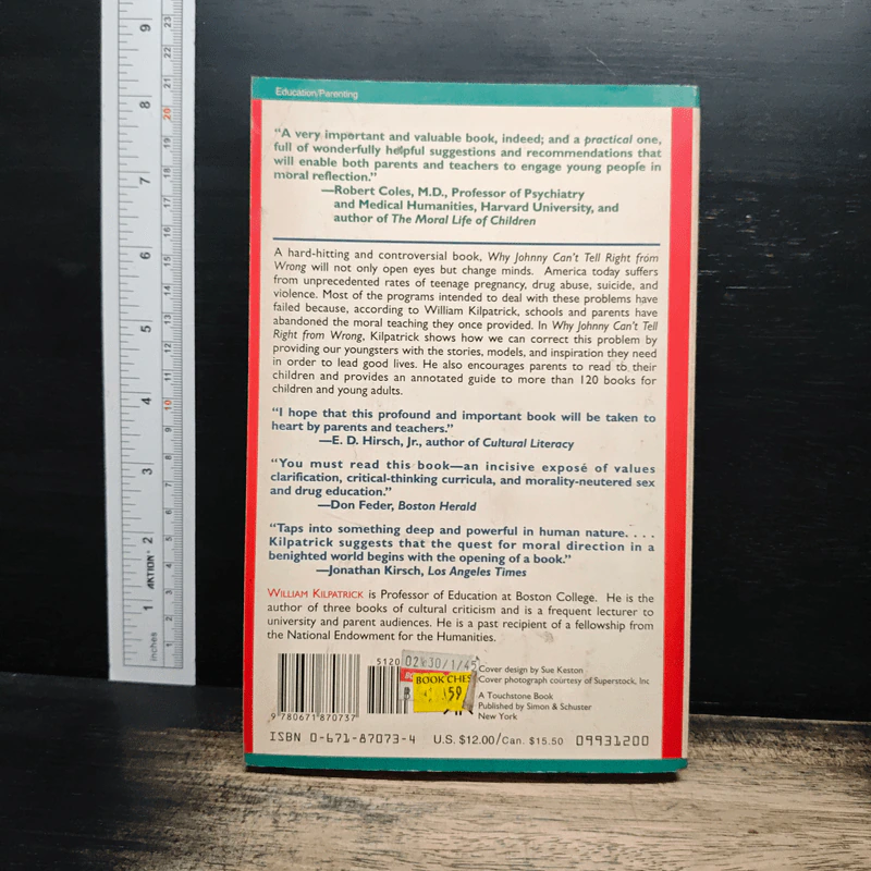 Why Johnny Can't Tell Right from Wrong - William Kilpatrick รูปที่ 2
