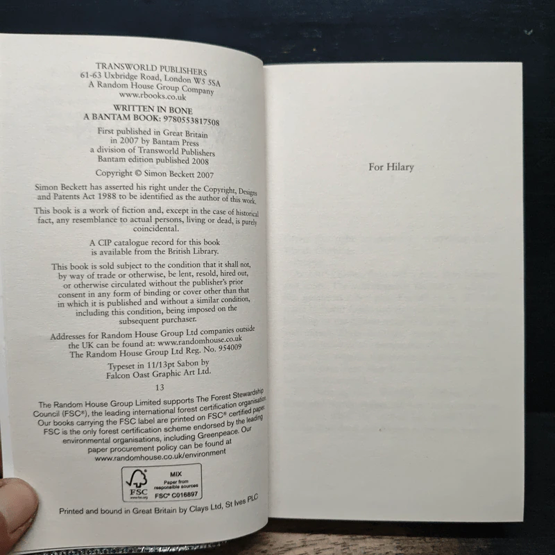 Written in Bone - Simon Beckett รูปที่ 6
