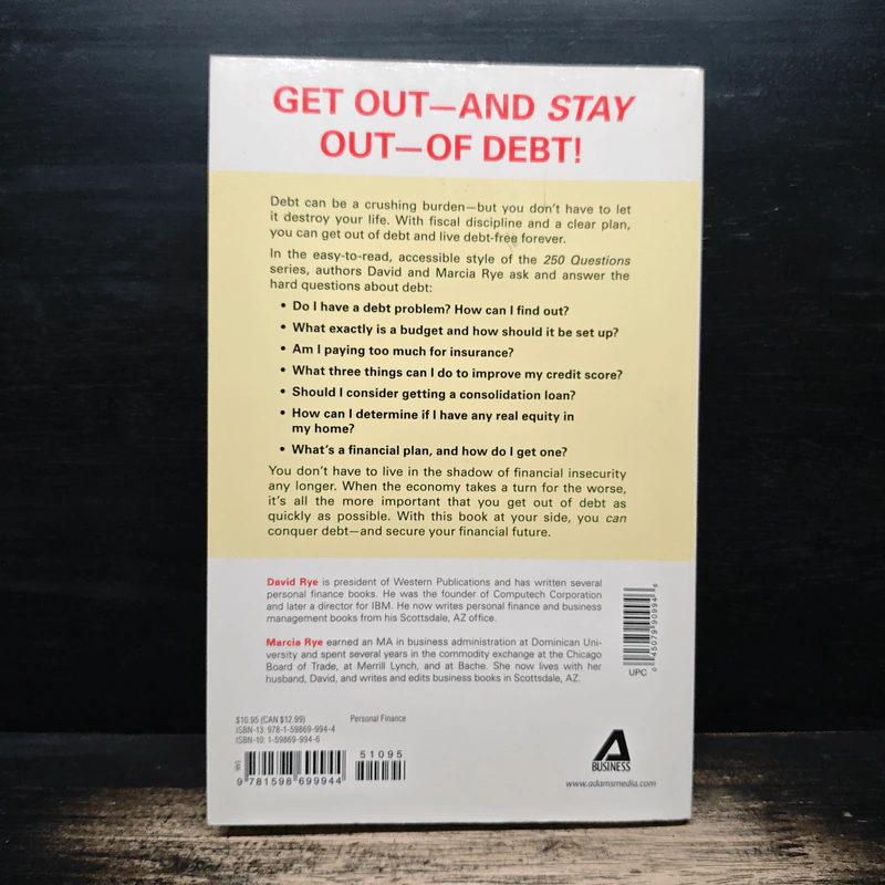 The 250 Questions You Should Ask to Get Out of Debt - David Rye, Marcia Rye รูปที่ 2