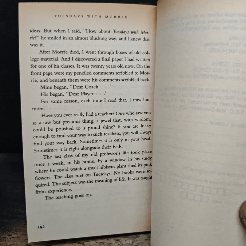 Tuesdays with Morrie - Mitch Albom รูปที่ 10