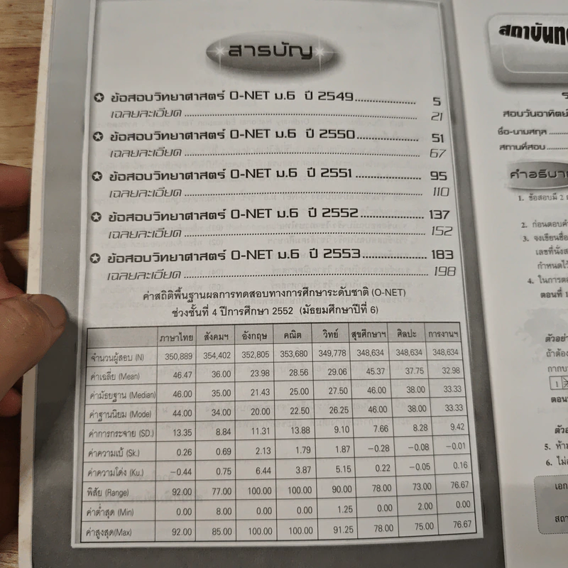 รวมข้อสอบฉบับจริง O-NET ม.6 วิชาวิทยาศาสตร์ รูปที่ 8
