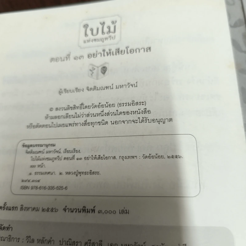 ใบไม้แห่งชมภูทวีป ตอนที่ 13 อย่าให้เสียโอกาส - หลวงปู่พุทธะอิสระ รูปที่ 13