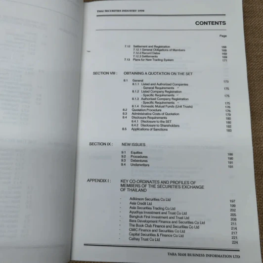 Thai Securities Industry 1990 รูปที่ 9