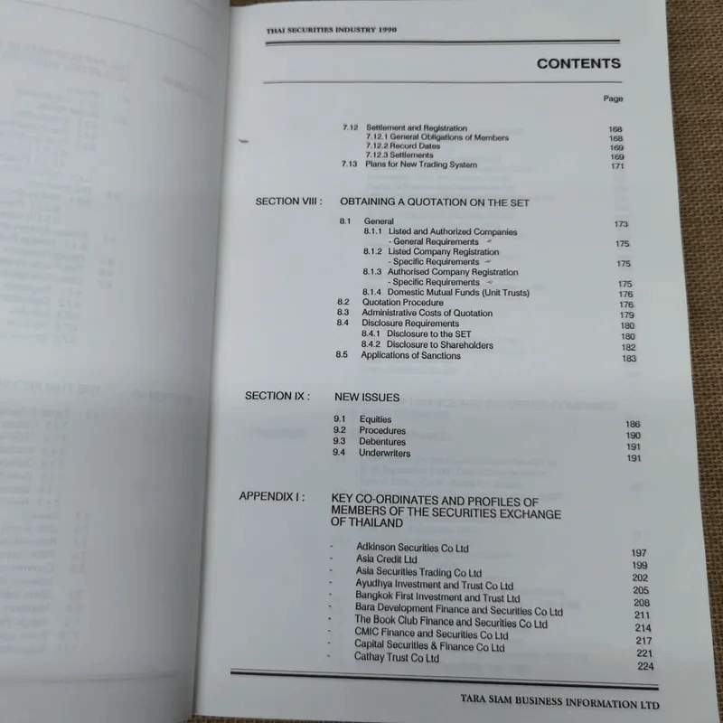 Thai Securities Industry 1990 รูปที่ 9