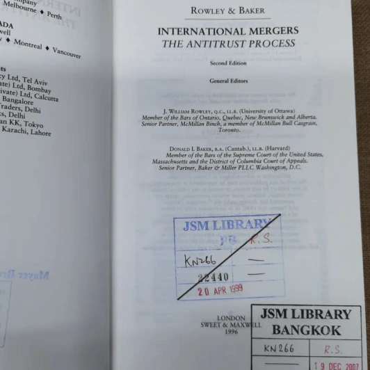International Mergers The Antitrust Process Volume 1-2 รูปที่ 6