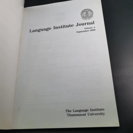 Language Institute Journal Volume 4 September 2009 รูปที่ 7