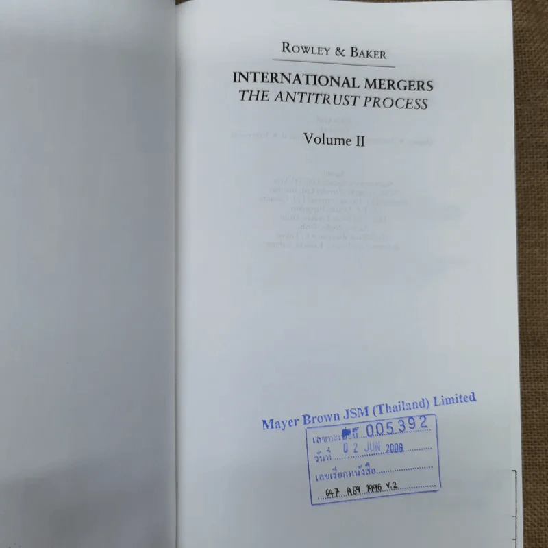 International Mergers The Antitrust Process Volume 1-2 รูปที่ 5
