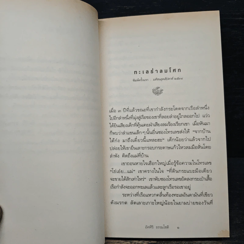 ทะเลร่ำลมโศก - อัศศิริ ธรรมโชติ รูปที่ 7