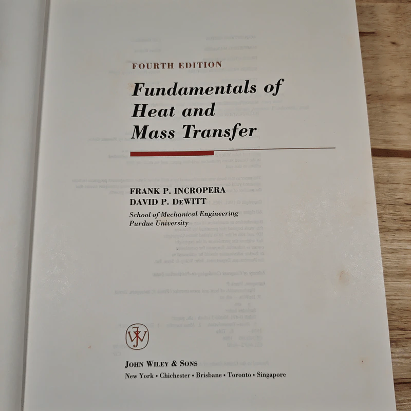 Fundamentals of Heat and Mass Transfer Fourth Edition - Frank P. Incropera, David P. DeWitt รูปที่ 8