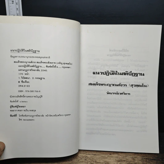 แนวปฏิบัติในสติปัฏฐาน - สมเด็จพระญาณสังวร สมเด็จพระสังฆราช รูปที่ 6