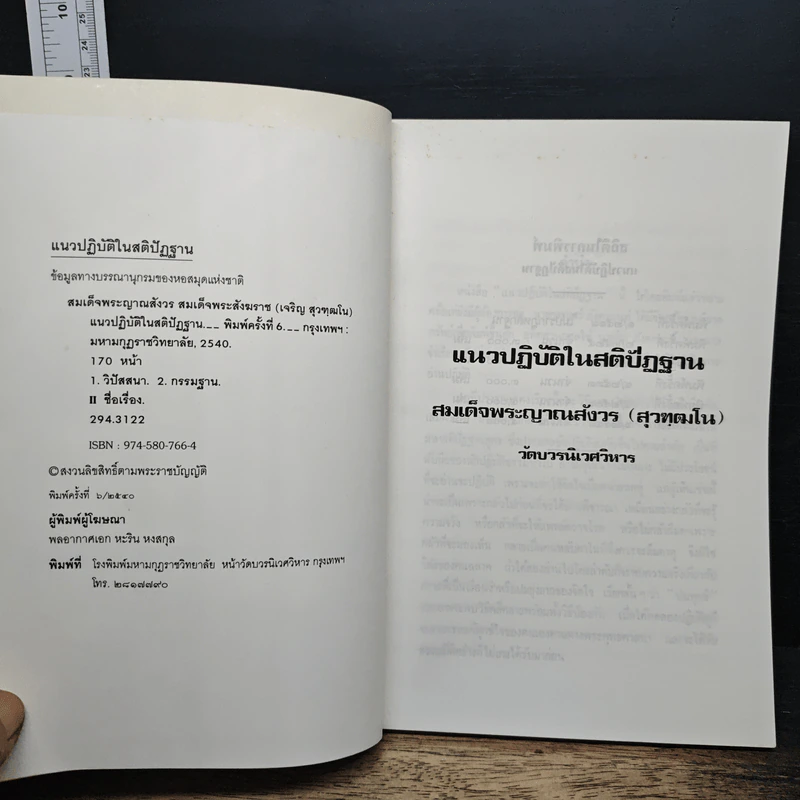 แนวปฏิบัติในสติปัฏฐาน - สมเด็จพระญาณสังวร สมเด็จพระสังฆราช รูปที่ 6