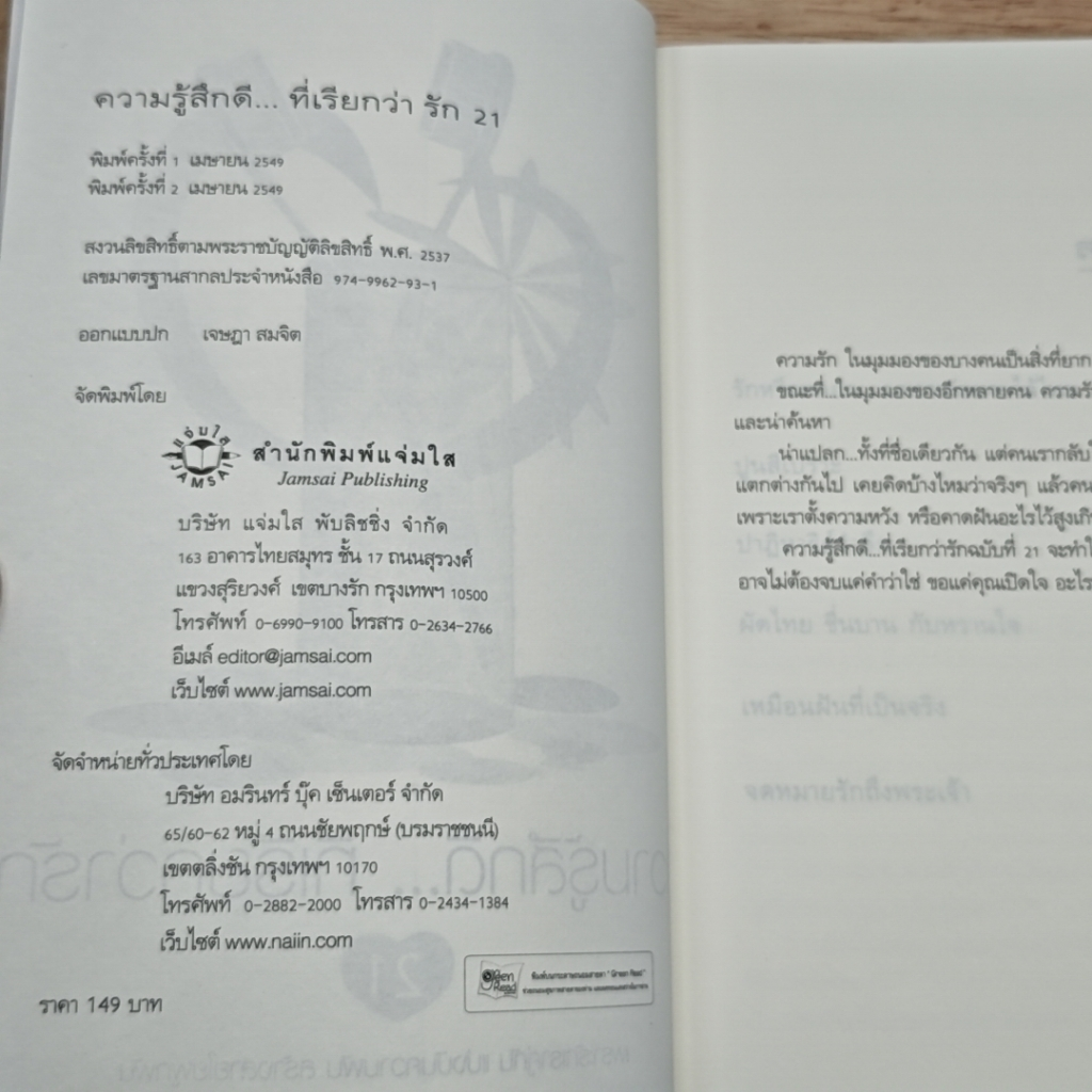 หนังสือ ความรู้สึกดี... ที่เรียกว่ารัก 21 รูปที่ 6