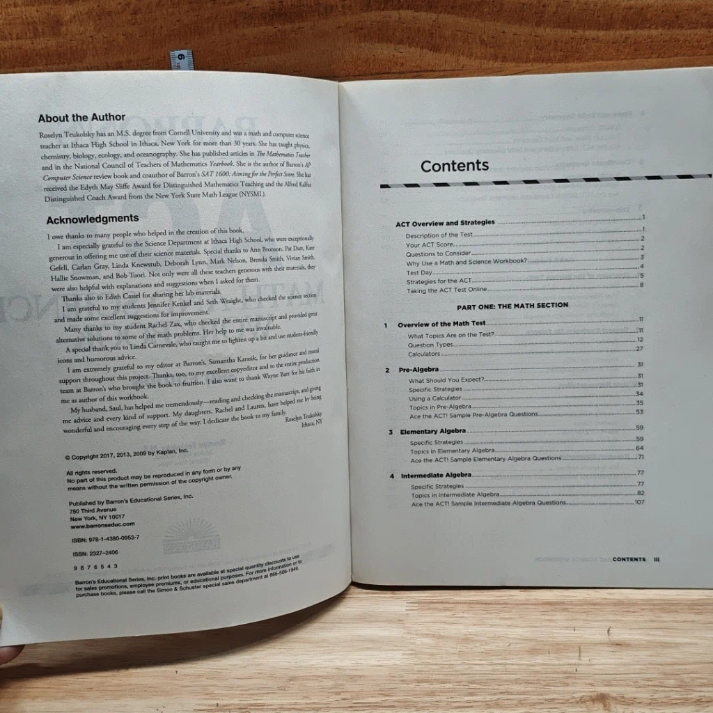 Act Math And Science Workbook รูปที่ 6