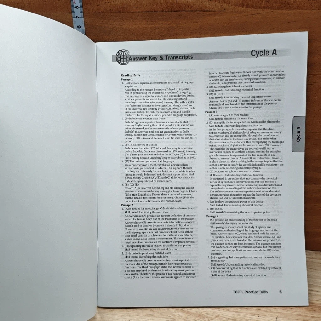 TOEFL Practice Drills Answer Key & Transcripts รูปที่ 6