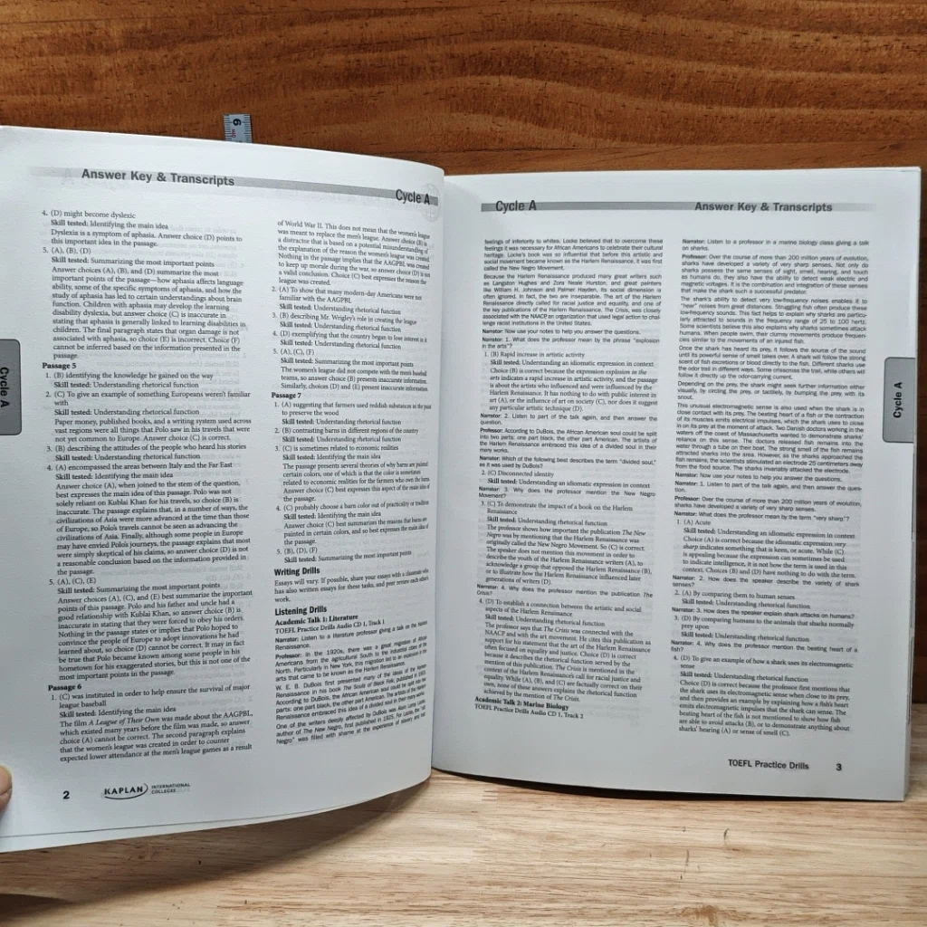 TOEFL Practice Drills Answer Key & Transcripts รูปที่ 7