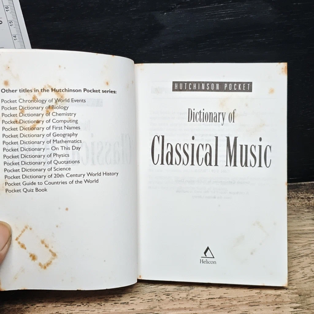 Hutchinson Pocket Dictionary of Classical Music รูปที่ 7