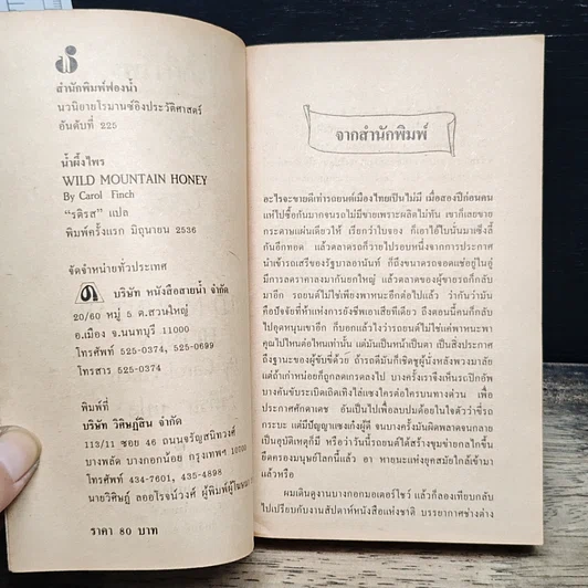 นิยายโรมานซ์ น้ำผึ้งไพร รูปที่ 6