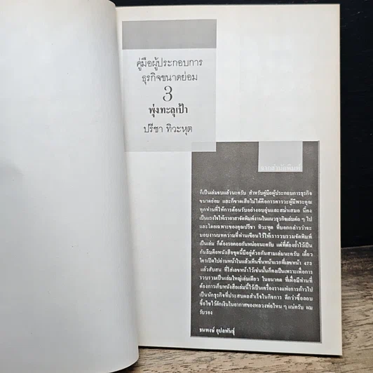 หนังสือ คู่มือผู้ประกอบการธุรกิจขนาดย่อม พุ่งทะละเป้า รูปที่ 6