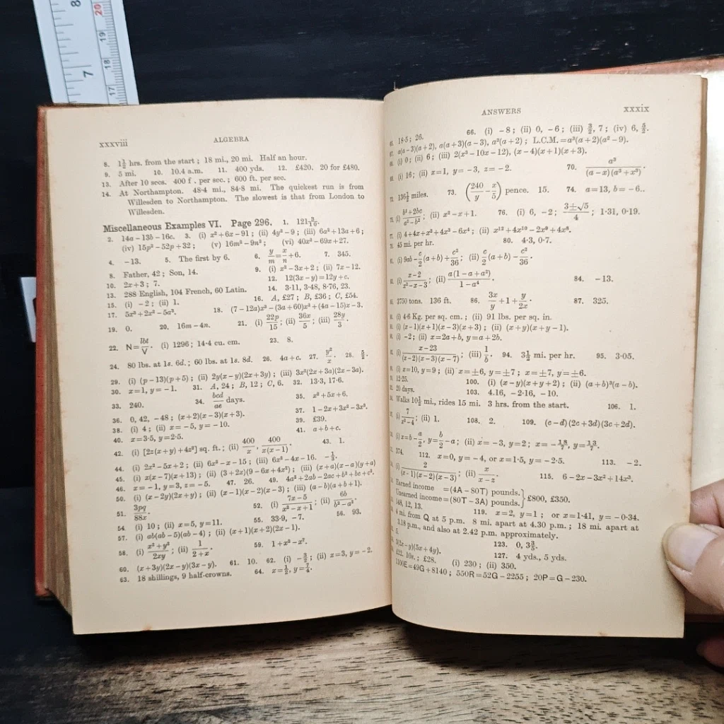A School Algebra H.S.Hall with Answers รูปที่ 12