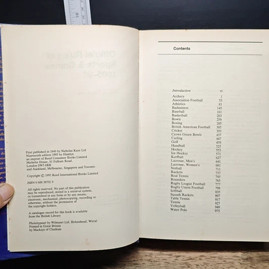 หนังสือ The Official Rules of Sports and Games รูปที่ 7