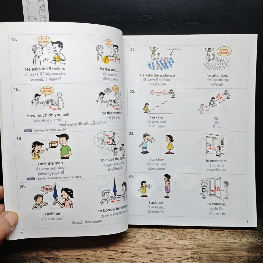 หนังสือ เก่งอังกฤษ คิดจากภาพ คำกริยา รูปที่ 9