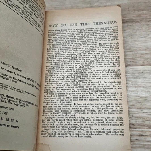 หนังสือ The New American Roget's College Thesaurus In Dictionary Form รูปที่ 7