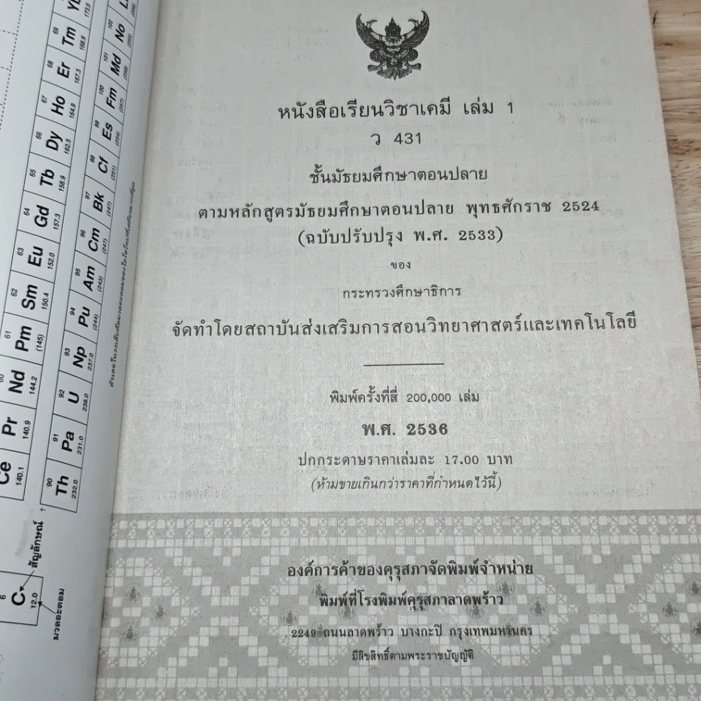 หนังสือเรียนวิชาเคมี เล่ม 1 ว431 รูปที่ 6