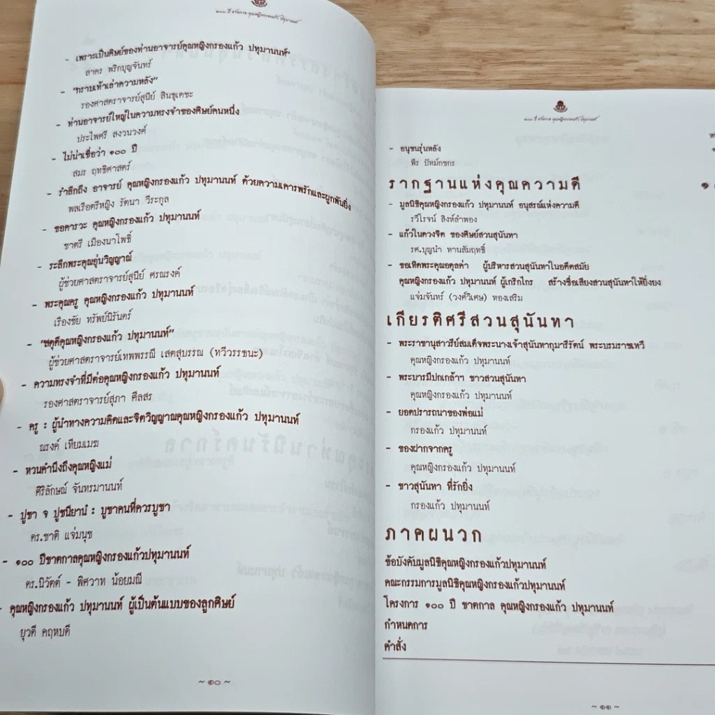 หนังสือ 100 ปี ชาตกาล คุณหญิงกรองแก้ว ปทุมานนท์ รูปที่ 8